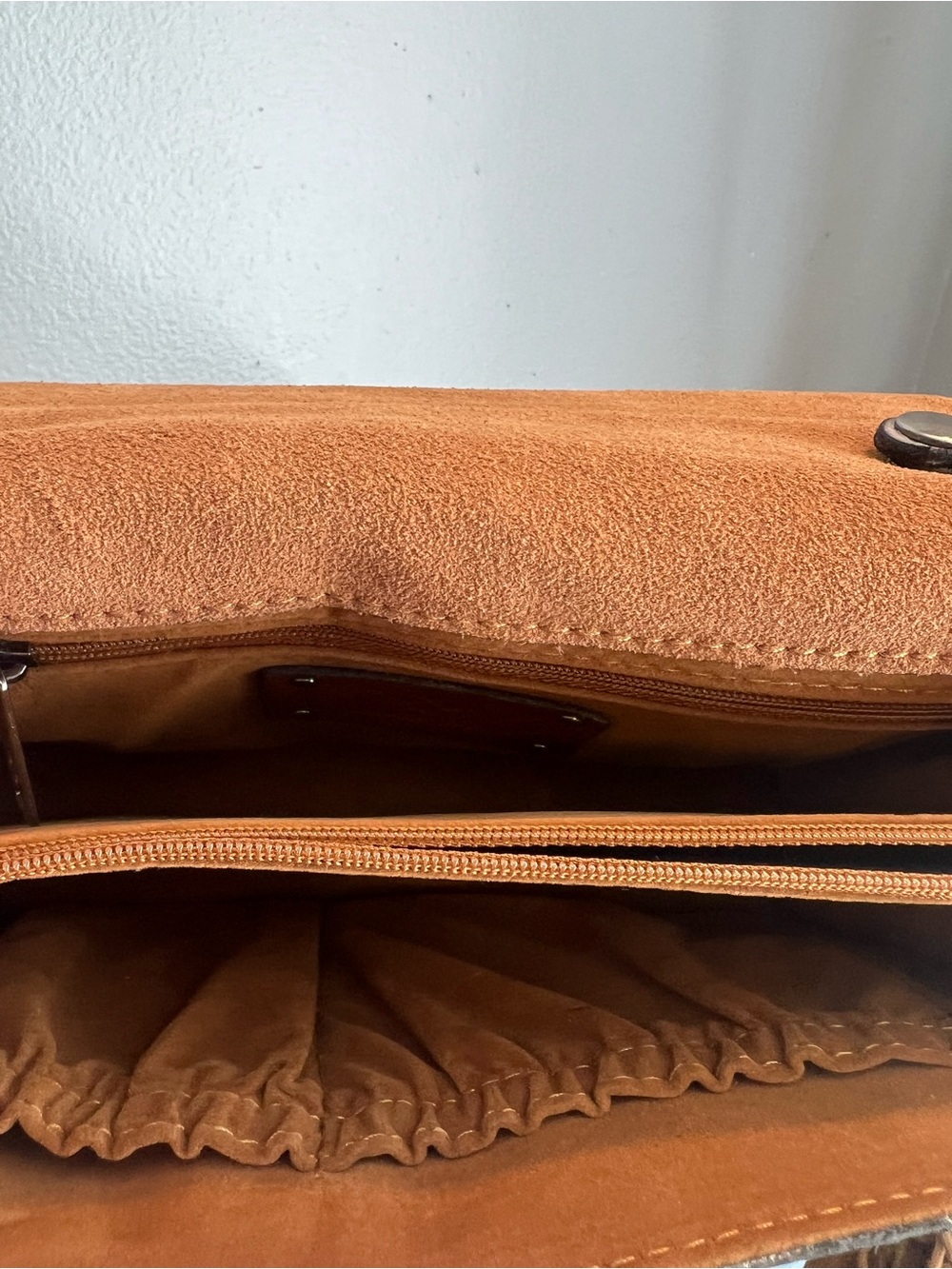 Patricia Nash Taupe Floral Studded Crossbody - Picture 5 of 6